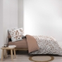 Housse de couette 200 × 200 coton 57 fils MAIWEN – Couleur Mocha + 1 taie