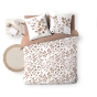 Housse de couette 240 x 220 cm coton 57 fils MAIWEN Mocha + 2 taies – Motif végétal