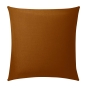 Housse de couette 240 x 220 cm - Coton relief uni CLARA - Texture structurée - 2 taies 63 x 63 cm - Caramel