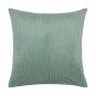 Parure de lit 3 pièces 240 x 220 cm velours côtelé uni Casual Cèdre