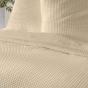 Parure de lit 240 x 220 cm – Microfibre unie gaufrée ABELIA Naturel