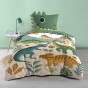 Parure de lit enfant KIDINO 140 x 200 cm – Coton 42 fils – Dinosaures