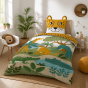 Parure de lit 2 pièces ZANIMO – 140 x 200 cm – 100 % coton 42 fils