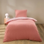 Parure de lit 2 pièces 140 x 200 cm bouclette unie PILOU Rose