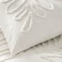 Parure de lit 240 x 220 cm 100% coton tufté ANOUK + drap housse 140 x 190 cm Blanc