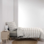 Parure de lit 2 pièces 140 x 200 cm 100% coton 57 fils VICTOIRE Naturel