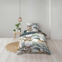 Parure de lit 2 pièces 140 x 200 cm 100% coton 57 fils ASSANA