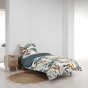 Parure de lit 2 pièces 140 x 200 cm 100% coton 57 fils ASSANA