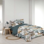 Parure de lit 3 pièces 240 x 220 cm imprimée Coton 57 fils ASSANA