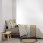 Parure de lit 3 pièces 240 x 220 cm imprimé coton 42 fils MEIKO Naturel