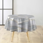 Nappe ronde Ø160 cm PVC imprimé – Finition biais – Paillettes Marbrelle