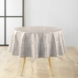 Nappe ronde Ø160 cm PVC imprimé – Finition biais – Carrella Blanc