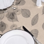 Nappe rectangle 140 x 240 cm – PVC Feuillys lin– Finition biais