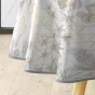 Nappe ronde Ø160 cm PVC imprimé – Finition biais – Métallisé Coconut Gris