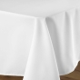 Nappe rectangle 140 x 200 cm – Polyester uni Essentiel – Blanc – Finition ourlet