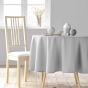 Nappe ronde Ø 180 cm – Polyester uni – Essentiel Gris – Finition ourlet