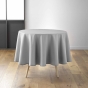 Nappe ronde Ø 180 cm – Polyester uni – Essentiel Gris – Finition ourlet