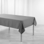 Nappe rectangulaire 140 x 250 cm – Chambray Uni Enduit – Newton Anthracite