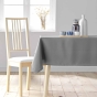 Nappe rectangulaire 140 x 250 cm – Polyester uni – Essentiel Anthracite