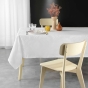 Nappe rectangle jacquard plumette Blanc 140 x 240 cm antitache