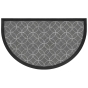Tapis d'entree demi-lune 45 x 75 cm relief pvc emilio Gris