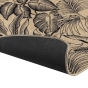 Tapis rectangle 45 x 120 cm tisse imprime stylis Noir