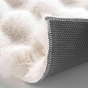 Tapis rectangle 120 x 170 cm – Imitation fourrure – Modèle Mounty – Blanc relief