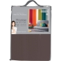 Housse clic clac 120 à 140 cm - 185 à 200 cm polyester uni essentiel Taupe