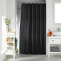 Rideau de douche avec crochets - 180 x 200 cm - jacquard uni Quartz Noir