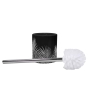 BROSSE WC (0) 10.6 x 40 CM CERAMIQUE IMPRIMEE ARGENT ORBELLA NOIR/ARGENT