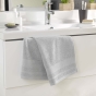Serviette de toilette 50 x 90 cm eponge unie tendresse Gris Perle
