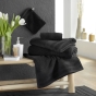 Drap de douche 70 x 130 cm eponge unie tendresse Noir