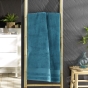 Drap de Douche 70x130 cm - Éponge Unie Tendresse Bleu paon 600g/m²
