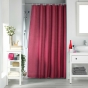 RIDEAU DE DOUCHE AVEC CROCHETS 180 x 200 CM JACQUARD UNI QUARTZ FRAMBOISE