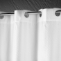 RIDEAU DOUCHE+OEIL. CLIPSABLES 180 x 200 CM MICROFIBRE GAUFREE UNIE DOTTY BLANC