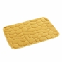 Tapis de bain 50 x 80 cm microfibre unie relief ricochet Ocre