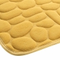 Tapis de bain 50 x 80 cm microfibre unie relief ricochet Ocre
