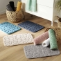 Tapis de bain 50 x 80 cm microfibre unie relief ricochet Taupe