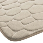 Tapis de bain 50 x 80 cm microfibre unie relief ricochet Taupe