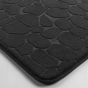 Tapis de Bain 50 x 120 cm – Microfibre Unie Relief Ricochet – Ultra Doux & Absorbant Noir