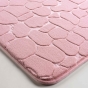 Tapis de Bain 50 x 120 cm – Microfibre Unie Relief Ricochet – Ultra Doux & Absorbant Rose