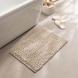 Tapis de bain 50 x 80 cm – Coton / polyester fils chenille – Doux et absorbant – Ariel Sable