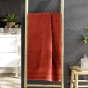 Drap de douche 70 x 130 cm éponge unie tendresse Marsala