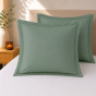 Lot de 2 Taies d'Oreiller 63 x 63 cm – 100% Coton 57 Fils – Cèdre