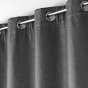 Lot de 2 Rideaux à oeillets coupe froid 140 x 260 cm jacquard Polarine Anthracite