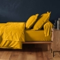 Drap housse 2 personnes 180 x 200 cm uni 57 fils lina Curry