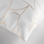 Coussin dehoussable compresse 60 x 60 cm polyester imp. metallise louxor Blanc