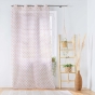 Lot de 2 Voilages art déco a oeillets 140 x 240 cm metallisé Lorea Rose