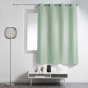 Rideau à œillets petite hauteur 140 x 180 cm – polyester uni essentiel – Sauge