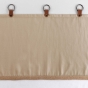 Voilage à anneaux 140 x 240 cm – Polycoton sablé + jute Leana Beige